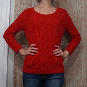 3 for 40⭐ loft red cable knit sweater